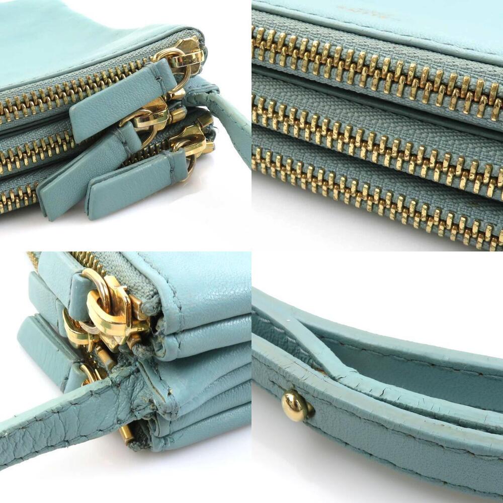 Celine Trio Bag Leather Shoulder Blue - Picture 4 of 4